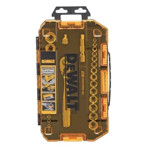 DEWALT Socket Set, 1/4-Inch & 3/8-Inch Drive, SAE/Metric, 34-Piece (DWMT73804) - Image 3