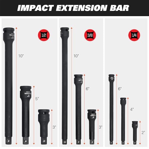STARWORK TRUE MECHANIC 153-Piece Impact Socket Set, Professional, SAE/Metric - Image 3