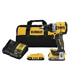 DEWALT 20V MAX XR Compact Cordless Drill and Impact Driver with Powerstack Batteries (DCD800D1E1)