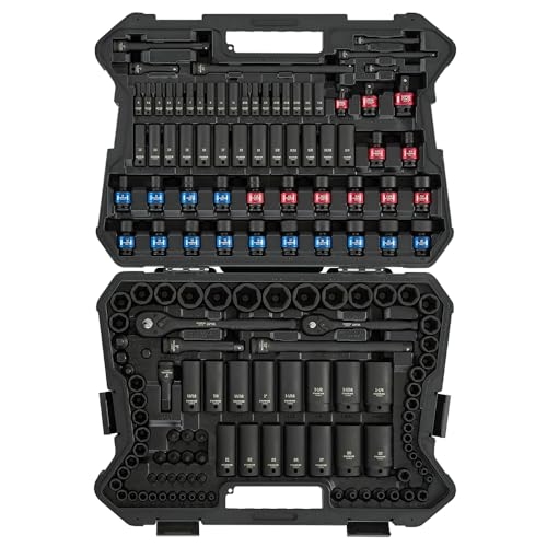 STARWORK TRUE MECHANIC 153-Piece Impact Socket Set, Professional, SAE/Metric - Image 7