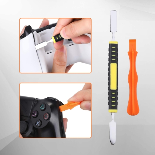 JOREST Repair Kit for Xbox One/360/X PS4 PS3 PS5, PH0 T6 T8 T10 Torx Security Screwdriver, Crowbars,Tweezers, Cleaning Tool for Controller and Console - Image 3