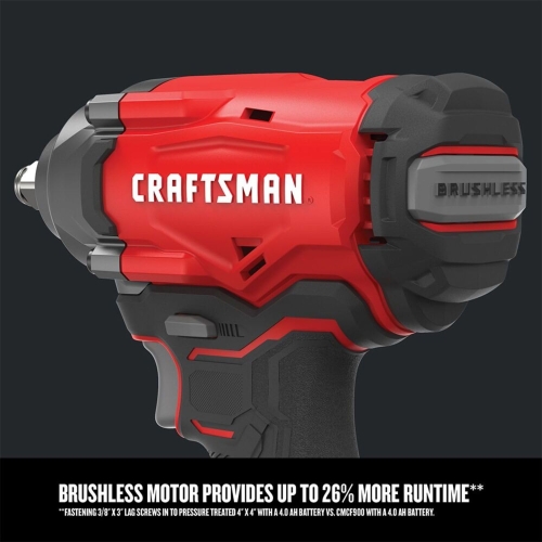 CRAFTSMAN V20 Cordless Impact Wrench, 1/2 inch, Bare Tool Only (CMCF920B) - Image 10