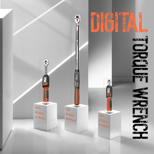 SUZUME Digital Torque Wrench 3/8 Drive (4.9-99.6 Ft. Lb/ 6.6-135 N.m)±2% High Accuracy Digital Torque Wrench with Buzzer and LED Flash Notification Four Units of Measure Torque Wrenches Digital - Image 2
