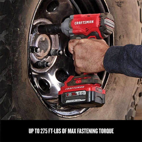 CRAFTSMAN V20 Cordless Impact Wrench, 1/2 inch, Bare Tool Only (CMCF920B) - Image 9