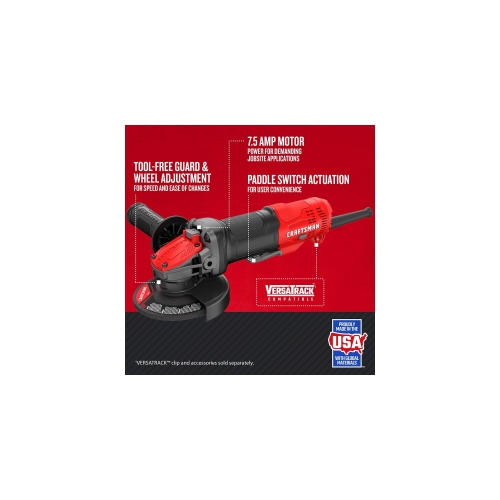 CRAFTSMAN Angle Grinder, Small, 4-1/2-Inch, 7.5-Amp, Corded (CMEG200) - Image 16