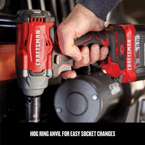CRAFTSMAN V20 Cordless Impact Wrench, 1/2 inch, Bare Tool Only (CMCF920B) - Image 8