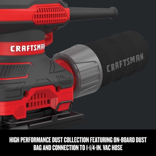 CRAFTSMAN Electric Sander, 1/4 inch Sheet, 13,500 OPM, 2 Amp, Corded (CMEW230) - Image 4