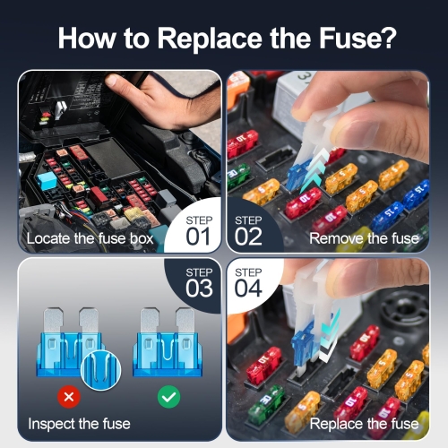 JOREST 300Pcs Car Fuse Assortment Kit, 160 Mini Blade Fuses Automotive + 90 Standard Auto Fuses + 50 Micro Fuse + 1 Puller – for Car/RV/Truck/Motorcycle(2Amp 3A 5A 7.5A 10A 15A 20A 25A 30A 35A 40A) - Image 6