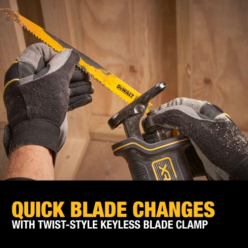 DEWALT 20V MAX XR Reciprocating Saw, Cordless, 2-Finger Variable Trigger, Keyless Blade Clamp, Bare Tool Only (DCS382B) - Image 7
